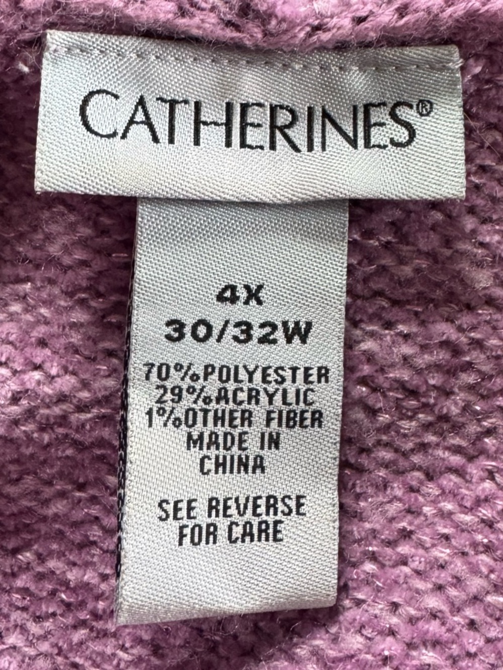 Catherines Lavender Knit Hoodie - Picture 3 of 4